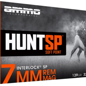 Ammo Inc 7MM139SPA20 Hunt  7mm 139gr Soft Point 20 Per Box/10 Case