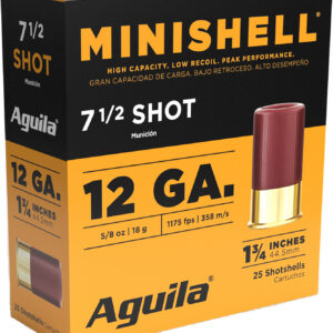 Aguila 1CHB1387 Minishell  12Gauge 1.75" 5/8oz 7.5Shot 25 Per Box/10 Case