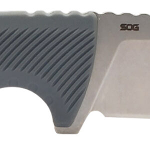 S.O.G SOG17060243 Tellus FX 4.20" Fixed Clip Point Plain Stonewashed Cryo 440C SS Blade, Wolf Gray Textured GRN Handle, Blister Pack