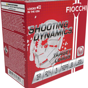 Fiocchi 12SD1X8 Shooting Dynamics  12Gauge 2.75" 1oz 8Shot 25 Per Box/10 Case