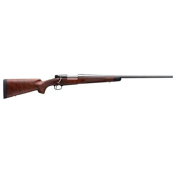 Classic bolt-action rifle with wooden stock and long barrel.