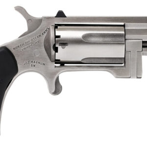 North American Arms SNT Sentinel  22 WMR 5 Shot 1.42" Matte Stainless Steel Barrel, Stainless Cylinder, Matte Stainless Steel Frame, Slip-on Rubber Pebble Grip, Exposed Hammer