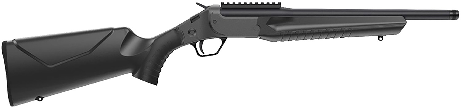 Rossi LWC357MBK LWC 357 Mag 1rd 16.50" Black Oxide Threaded Barrel, Black Picatinny Rail Steel Receiver, Black Fixed Synthetic Stock