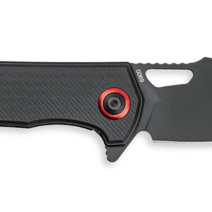 CobraTec Knives CTWOLVERINEGRN Wolverine  3.13" OTF Drop Point Plain Black TiCN D2 Steel Blade, 4.25" Black Textured G10 Handle