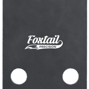 Foxtail Precision gun mount with mounting holes for firearm stability.