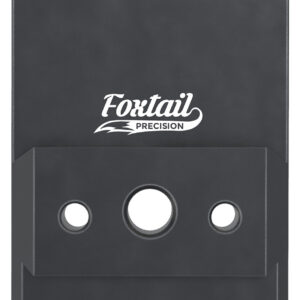 Durable black Foxtail Precision gun cleaning mat with multiple holes for firearm maintenance.