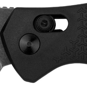 Kershaw 8337 Craze  EDC 2.35" Folding Reverse Tanto Plain Blackwash 8Cr13MoV SS Blade, Black Textured GFN Handle