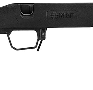 Shotgun with black synthetic stock and long barrel for hunting and sport shooting.