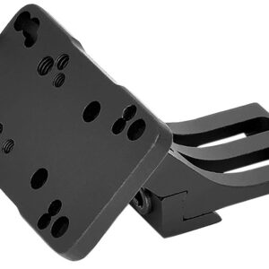 Warne 6110MR Red Dot Riser 45 Degree Offset Reflex Black Anodized Aluminum Fits Doctor/Sig Romeo3/Vortex Viper/Holosun, Right Hand