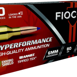 Fiocchi 6CMTT Hyperformance  6mmCreedmoor 80gr Barnes Tipped TSX 20 Per Box/10 Case