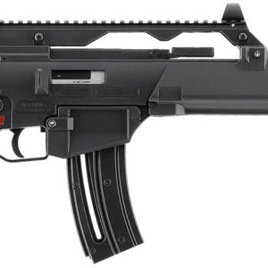 HK 81000995 G36  22 LR 10+1 18.13" Black Barrel w/Flash Suppressor, Black Receiver w/Picatinny Rail, Black Folding Synthetic Stock, Black Polymer Grip