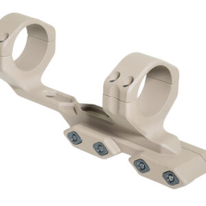 Scope mount with two rings for attaching optics to firearms.