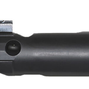 Close-up of a firearm barrel with rifling and matte finish.