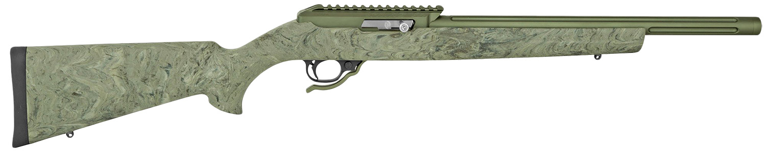 Tactical Solutions ATE2MODBHGGRN X-Ring VR Gen2 22 LR Matte OD Green Barrel & Receiver, Hogue OverMolded Ghillie Green Synthetic Stock