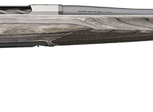 Browning 036092299 X-Bolt 2 Hunter Full Size 6.8 Western 3+1 24"  Matte Blued Threaded Sporter Barrel, Drilled & Tapped Stainless Steel Receiver, Fixed Gray Laminate Stock, Radial Muzzle Brake