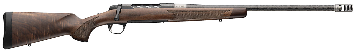 Browning 036090282 X-Bolt 2 Medallion 6.5 Creedmoor 4+1 22" Carbon Fiber Wrapped Threaded Barrel, Matte Blued Drilled & Tapped Steel Receiver, Fixed Grade V/VI Walnut Stock, Recoil Hawg Muzzle Brake