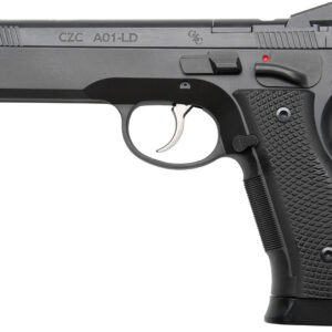 Cz Custom Shop 96336 A01-LD  9mm Luger 19+1 5" Match Grade Bull Barrel, Black Optic Cut/Serrated Steel Slide, Black Polycoat Steel Frame w/Beavertail, Black G10 Grip, Long Dustcover