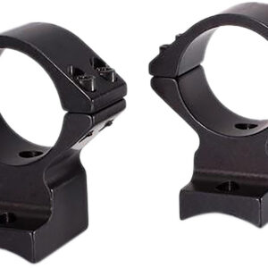 Scope mounts for rifles, black metal, durable firearm accessories.