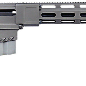 High-precision sniper rifle with adjustable stock and scope.