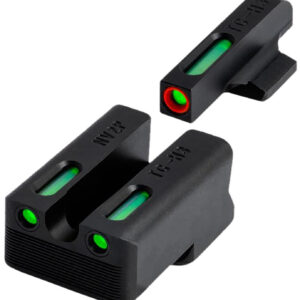 TruGlo TGTG13NV2PC TFX Pro  Green Tritium & Fiber Optic Orange Outline Front Sight Green Tritium & Fiber Optic Rear Sight
