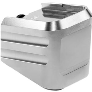 Cross Armory CRG+0MEG19SV Magazine Extension  Fits Glock 19/23/32 Gen 1-5 Silver Aluminum
