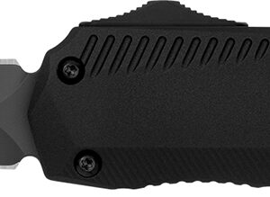Kershaw 9000DE Livewire  Automatic 3.45" OTF Spear Point Plain Black PVD CPM MagnaCut Steel Blade, Black Anodized Aluminum Handle