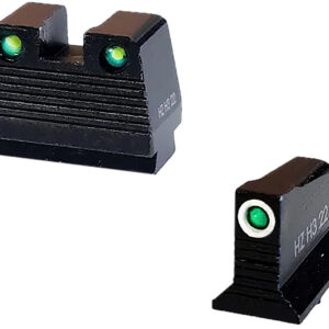 HiViz GMNG21-2 Co-Witness Tritium Night Sight Set Green Fits Glock MOS Models 9mm/40 S&W/357 Sig