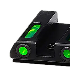 HiViz GLN521 LiteWave H3 Fiber-Optic Sight Set Green Fiber Optic/Orange Outline w/ Litepipes Green Fits Glock 42, 43, 43X, 48