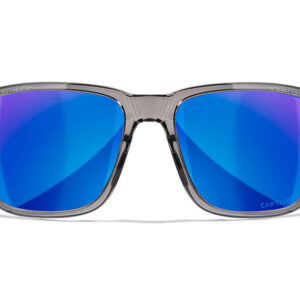 Wiley X AC6TRK09 Trek  M/L Blue Mirror Lens Polycarbonate Gloss Crystal Dark Gray Frame