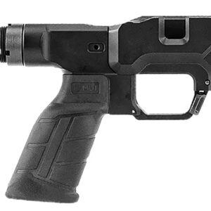 Modern tactical rifle with adjustable stock and ergonomic grip for precision shooting.