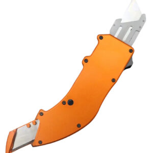 Templar Knife  Squire Utility OTF Razor Plain Orange Anodized 5.38" Aluminum Handle