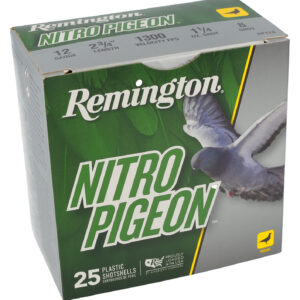 Remington Ammunition R28682 Nitro Pigeon  12Gauge 2.75" 1 1/4oz 8Shot 25 Per Box/10 Case