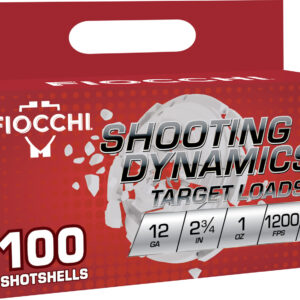 Fiocchi 12SDB18 Shooting Dynamics  12Gauge 2.75" 1oz 8Shot 100 Per Box/2 Case
