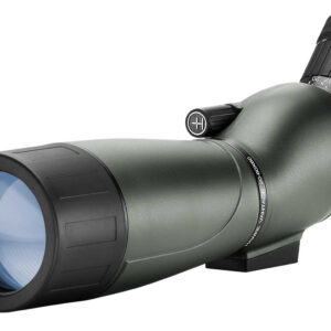 Long-range rifle scope with adjustable zoom and reticle for precision shooting.