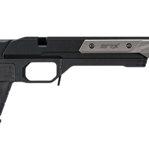 High-quality precision rifle featuring an adjustable stock and scope for accurate shooting. Perfect.