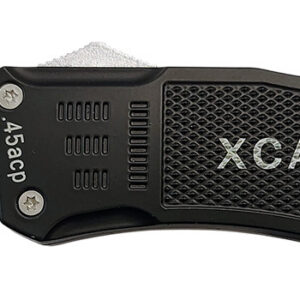 Xcaliber Knife Company  45 ACP  Large 3.80" OTF Tanto Plain Black 440C SS Blade, 5.30" Steel Handle