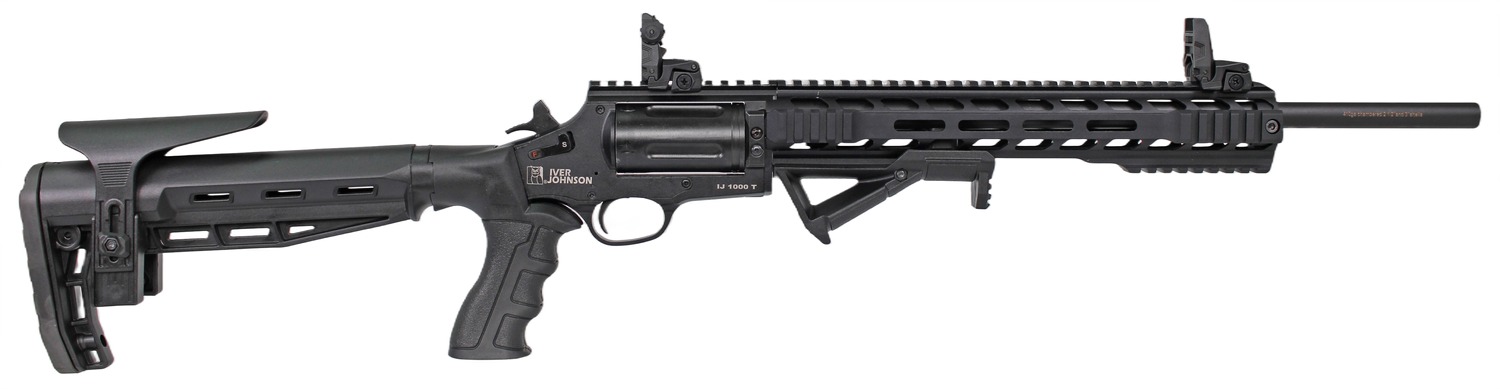 Iver Johnson Arms IJ1000T IJ1000 410 Gauge 5rd 18" Matte Black Barrel, Chrome Matte Black Chrome Receiver w/Picatinny Rail, Black Fixed Stock