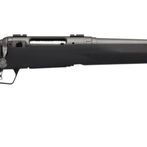 Savage Arms 33015 110 Trail Hunter Lite V2 Full Size 270 Win 4+1 20" Black Fluted Barrel, Black Carbon Steel Drilled & Tapped Receiver, Black Hogue OverMolded Synthetic Stock, Right Hand