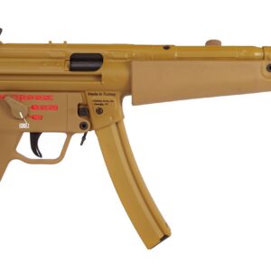 Airsoft M4 Carbine replica with tan finish and realistic design.