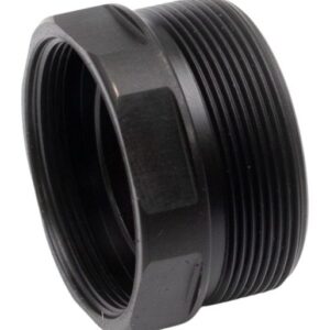 Black threaded firearm accessory for guns and rifles.