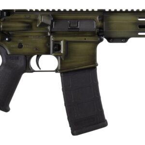 Shark Coast Tactical SCC07183GRNBW-P Distressed 5.56 NATO 30+1 10.50" Black Nitride Threaded Barrel, Aluminum Receiver w/Picatinny Rail, M-LOK Handguard, Polymer SB Tactical SBA3 Brace, Magpul MOE Gri