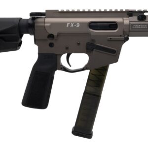 FX-9 submachine gun with adjustable stock and tactical design.