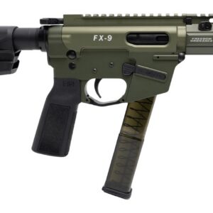 FX-9 submachine gun with tactical stock and magazine.