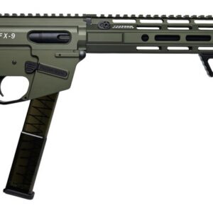 Modern tactical rifle with adjustable stock and precision barrel.
