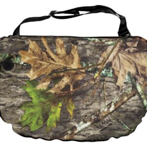Camouflage gun bag featuring leaves and branches for outdoor firearm storage.