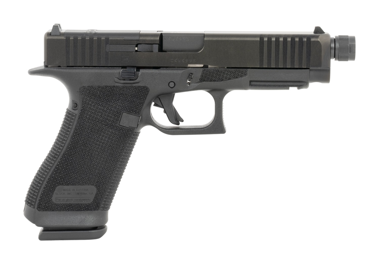 Glock P61750203TB G17 Gen6 Full Size 9mm Luger 15+1 4.49" Threaded Barrel, Steel Optic Ready/Serrated Slide, Polymer Frame w/Accessory Rail, Interchangeable Backstrap Grip, Ambidextrous
