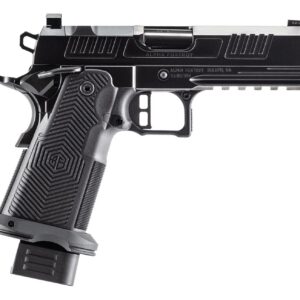 Alpha Fuxrot semi-automatic pistol with textured grip and tactical design.