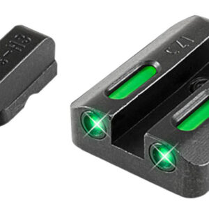 TruGlo TG13CZ1A TFX  Black | Green Tritium & Fiber Optic White Outline Front Sight Green Tritium & Fiber Optic Rear Sight