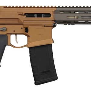 Q LLC HB300BLK7INHBSILFDEANO Honey Badger SD Sports South Exclusive 300 Blackout 7" Tan Anodized Picatinny Rail Receiver, M-LOK Handguard ,2 Position PDW, Black Polymer Grip