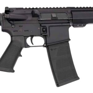 Andro Corp Industries 30010HB ACI-15 Halo 300 Blackout 30+1 10" Black Nitride Threaded Barrel, Black Anodized Aluminum Receiver w/Picatinny Rail, M-LOK Handguard, Black Polymer SBA3 Pistol Brace, A2 G